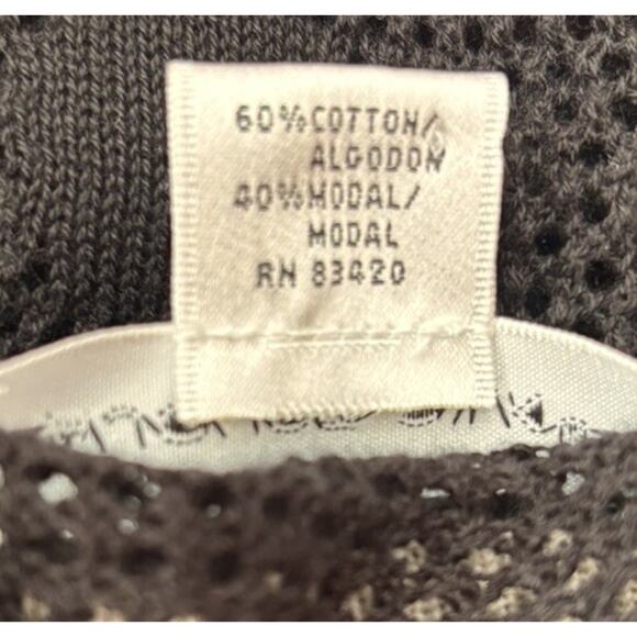 August Silk Large Black Polka Dot Semi Sheer Cardigan Sweater Cotton Blend - Picture 7 of 7